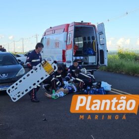 Fotos de Motociclista fica em estado grave após acidente na Avenida Kakogawa, em Maringá