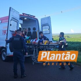 Fotos de Motociclista fica em estado grave após acidente na Avenida Kakogawa, em Maringá