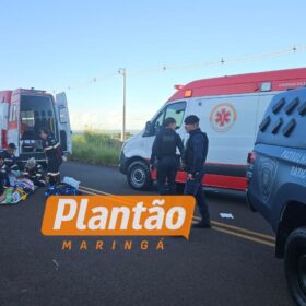 Fotos de Motociclista fica em estado grave após acidente na Avenida Kakogawa, em Maringá