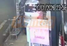 Fotos de Motorista sobe na calçada, furta espeto de churrasco e foge em Maringá