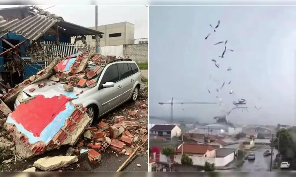 Fotos de Novo tornado no Paraná destrói carros e destelha mais de 200 casas; confira os estragos
