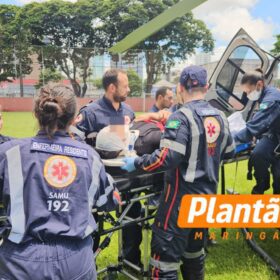 PM é resgatado de helicóptero e encaminhado a hospital de Maringá após acidente com duas viaturas; vídeo Foto 2 Fotos de PM é resgatado de helicóptero e encaminhado a hospital de Maringá após acidente com duas viaturas; vídeo