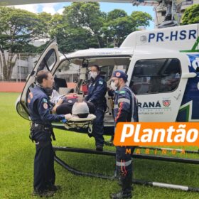 PM é resgatado de helicóptero e encaminhado a hospital de Maringá após acidente com duas viaturas; vídeo Foto 5 Fotos de PM é resgatado de helicóptero e encaminhado a hospital de Maringá após acidente com duas viaturas; vídeo