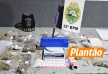 Fotos de ROTAM prende suspeito de tráfico de drogas no Parque São Pedro, em Sarandi