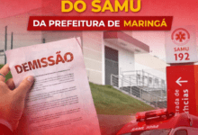 Fotos de Servidores do SAMU de Maringá são demitidos em massa durante reunião na Prefeitura