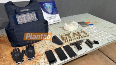 Fotos de Suspeito de tráfico e homicídio é preso com drogas e pistola 9mm em Sarandi