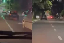Fotos de Vídeo flagra carro fazendo manobras perigosas em avenida de Maringá