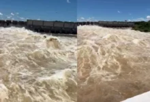 Fotos de VÍDEO: Imagens impressionantes mostram comportas de usina entre São Paulo e Paraná abertas; empresa explica o motivo