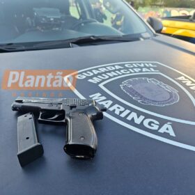 Fotos de Ação da GCM de Maringá prende dois suspeitos de roubo ocorrido em Sarandi