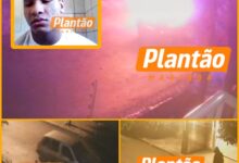 Fotos de Câmeras registram carro incendiado após execução no Jardim França, em Sarandi