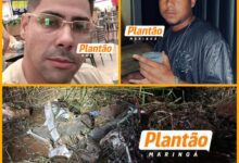 Fotos de Colisão frontal entre caminhão e moto de alta cilindrada deixa dois mortos na PR-317; corpos são encaminhados ao IML de Maringá