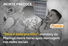 Fotos de “Deus é tudo pra mim”: motoboy de Maringá morre horas após mensagem nas redes sociais