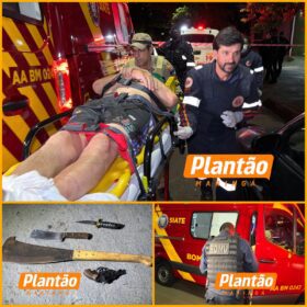 Fotos de Homem é baleado após ameaçar agentes da GCM com facão em Maringá