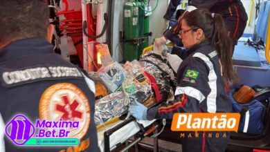 Fotos de Homem é encaminhado à Santa Casa de Maringá após sofrer coice de cavalo