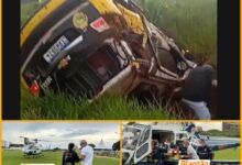 Fotos de Dois policiais rodoviários de Maringá ficam gravemente feridos após capotamento na PR-323, em Doutor Camargo