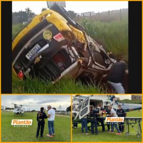 Fotos de Dois policiais rodoviários de Maringá ficam gravemente feridos após capotamento na PR-323, em Doutor Camargo