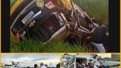 Fotos de Dois policiais rodoviários de Maringá ficam gravemente feridos após capotamento na PR-323, em Doutor Camargo