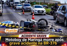 Fotos de Motoboy de Maringá morre após grave acidente na BR-376