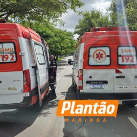 Fotos de Motociclista é Intubado e socorrido em estado gravíssimo após bater contra árvore em Maringá