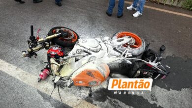 Fotos de Motociclista é reanimado após grave acidente na BR-376 e transportado de helicóptero para hospital em Maringá