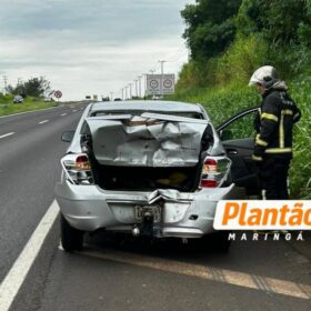 Motociclista é reanimado após grave acidente na BR-376 e transportado de helicóptero para hospital em Maringá Foto 1 Fotos de Motociclista é reanimado após grave acidente na BR-376 e transportado de helicóptero para hospital em Maringá