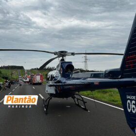 Motociclista é reanimado após grave acidente na BR-376 e transportado de helicóptero para hospital em Maringá Foto 5 Fotos de Motociclista é reanimado após grave acidente na BR-376 e transportado de helicóptero para hospital em Maringá