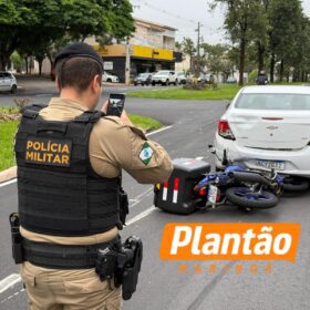 Motociclista sofre trauma no tórax após batida violenta na traseira de veículo em Maringá Foto 3 Fotos de Motociclista sofre trauma no tórax após batida violenta na traseira de veículo em Maringá