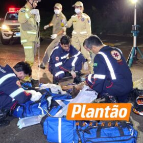 Fotos de Motociclista sofre três paradas cardíacas após grave acidente no Contorno Sul de Maringá