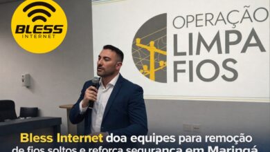 Fotos de Bless Internet doa equipes para remoção de fios soltos e reforça segurança em Maringá