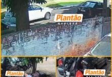 Fotos de Câmera mostra colisão grave que deixou dois jovens feridos em Maringá