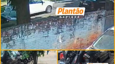 Fotos de Câmera mostra colisão grave que deixou dois jovens feridos em Maringá