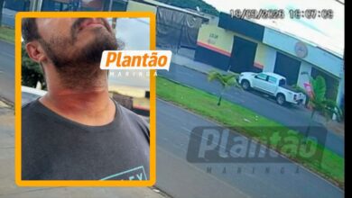 Fotos de Câmera registra queda de motociclista após fio atingir pescoço em avenida de Maringá