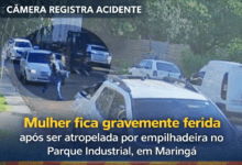 Fotos de Mulher fica gravemente ferida após ser atropelada por empilhadeira no Parque Industrial, em Maringá