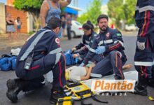 Fotos de Ciclista fica gravemente ferida após colidir contra carro no Conjunto Batel, em Maringá