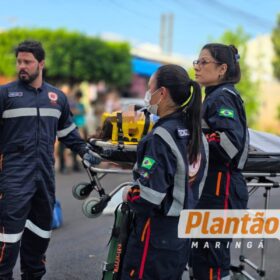 Fotos de Ciclista fica gravemente ferida após colidir contra carro no Conjunto Batel, em Maringá