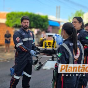 Fotos de Ciclista fica gravemente ferida após colidir contra carro no Conjunto Batel, em Maringá