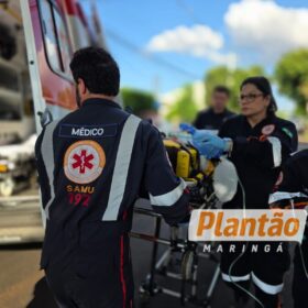 Fotos de Ciclista fica gravemente ferida após colidir contra carro no Conjunto Batel, em Maringá