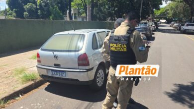 Fotos de Ex com medidas protetivas tem carro incendiado em Maringá; médico é principal suspeito