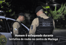 Fotos de Homem é esfaqueado durante tentativa de roubo no centro de Maringá