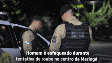 Fotos de Homem é esfaqueado durante tentativa de roubo no centro de Maringá