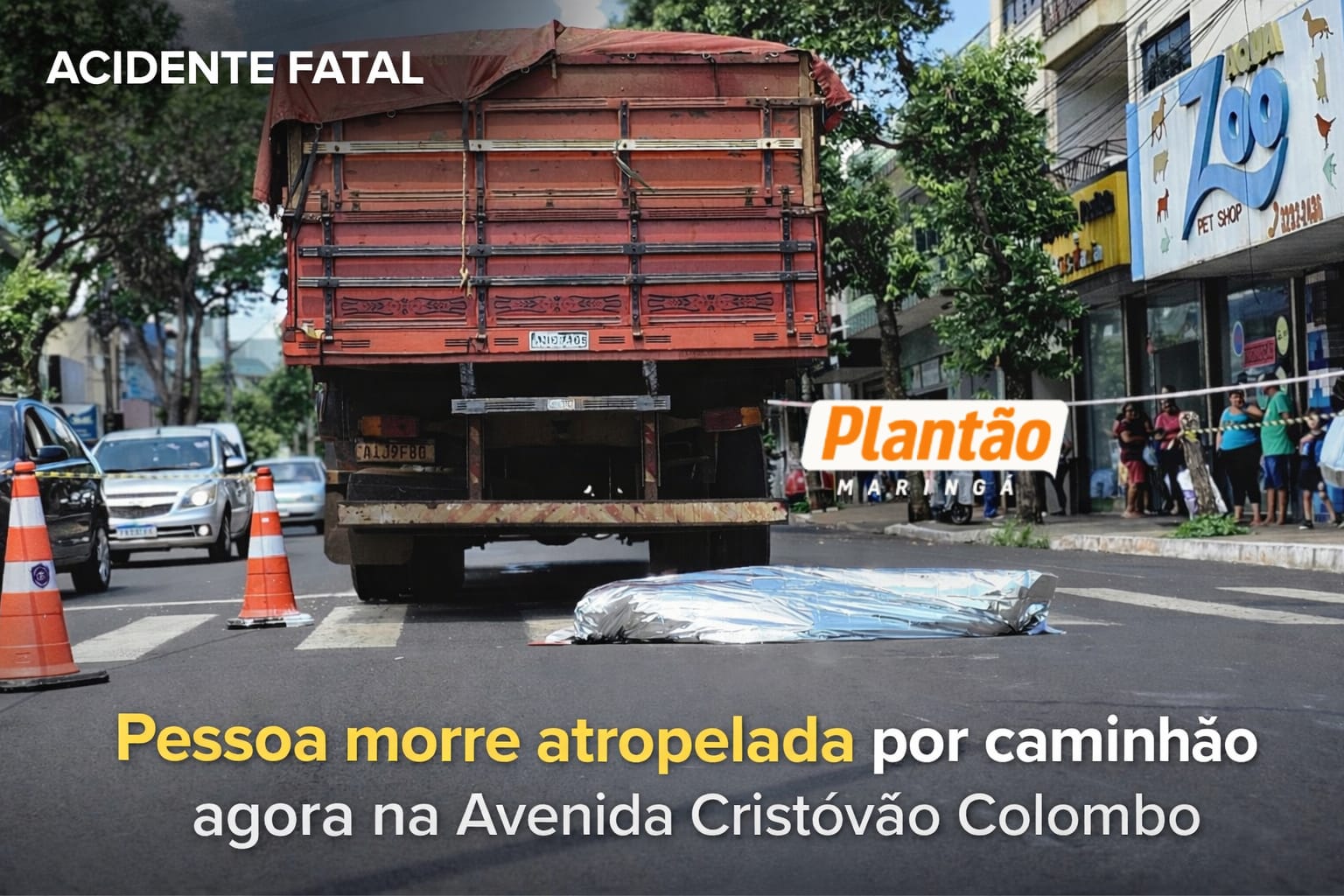 Fotos de Pessoa morre atropelado por caminhão na Avenida Cristóvão Colombo