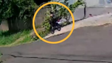 Fotos de Moradores denunciam sequência de acidentes por falta de sinalização em rua de Maringá