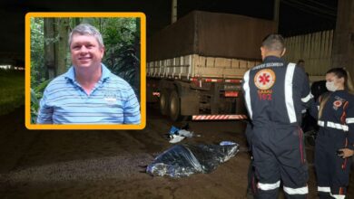 Fotos de Motoboy morre após bater na traseira de carreta enquanto ia buscar lanche para a filha; o corpo foi encaminhado ao IML de Maringá