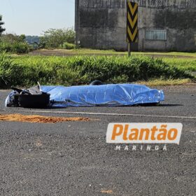 Fotos de Motociclista morre após bater na traseira de carreta na BR-376 entre Mandaguaçu e Maringá