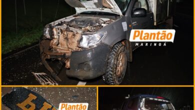Fotos de Motorista embriagado invade área de acidente com morte, quase atropela policiais, bombeiros e bate em viatura da PRF na BR-376