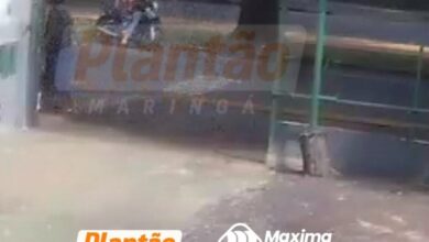 Fotos de Por pouco não termina em tragédia: moça de moto é atingida no pescoço por fio solto em Maringá