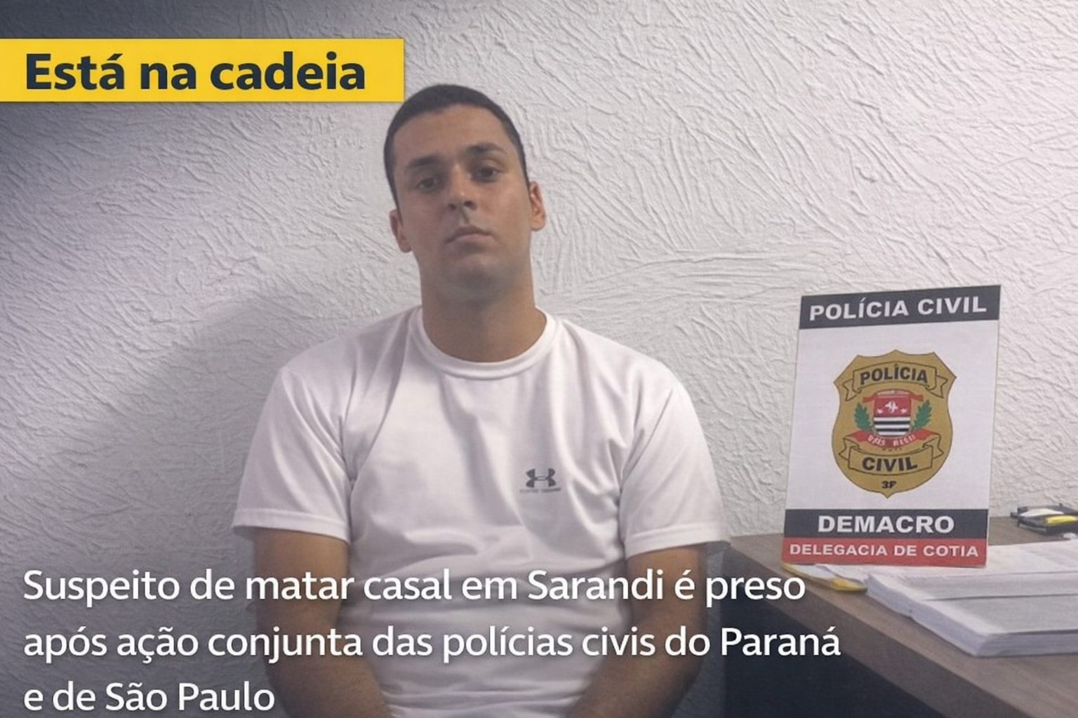 Suspeito de matar casal em Sarandi é preso após ação conjunta das polícias civis do Paraná e de São Paulo Foto 1 Fotos de Suspeito de matar casal em Sarandi é preso após ação conjunta das polícias civis do Paraná e de São Paulo