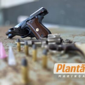 Fotos de Trio armado com pistola e revólver é preso após furar sinal na frente da viatura da RPA em Maringá