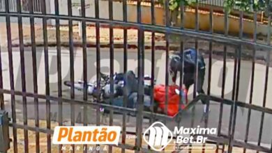 Fotos de VÍDEO: dupla assalta motoboy com prótese e rouba iPhones em Maringá