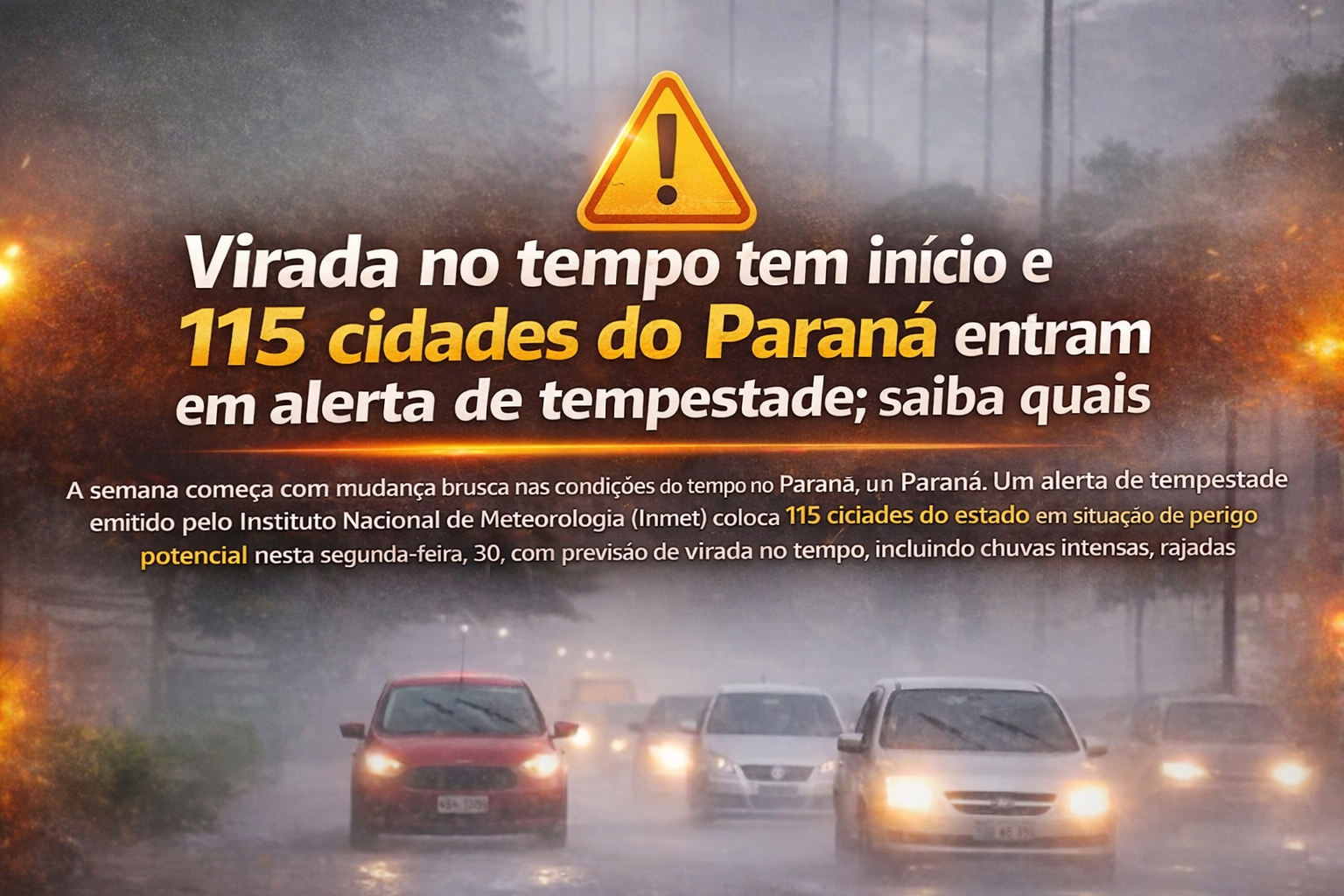 Fotos de Virada no tempo tem início e 115 cidades do Paraná entram em alerta de tempestade; saiba quais